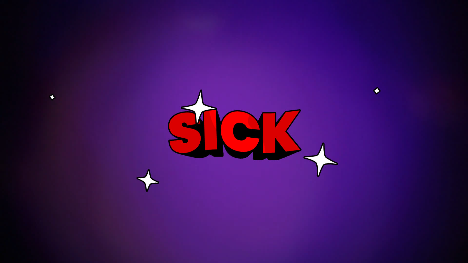 Sick - 3D Cartoon Text