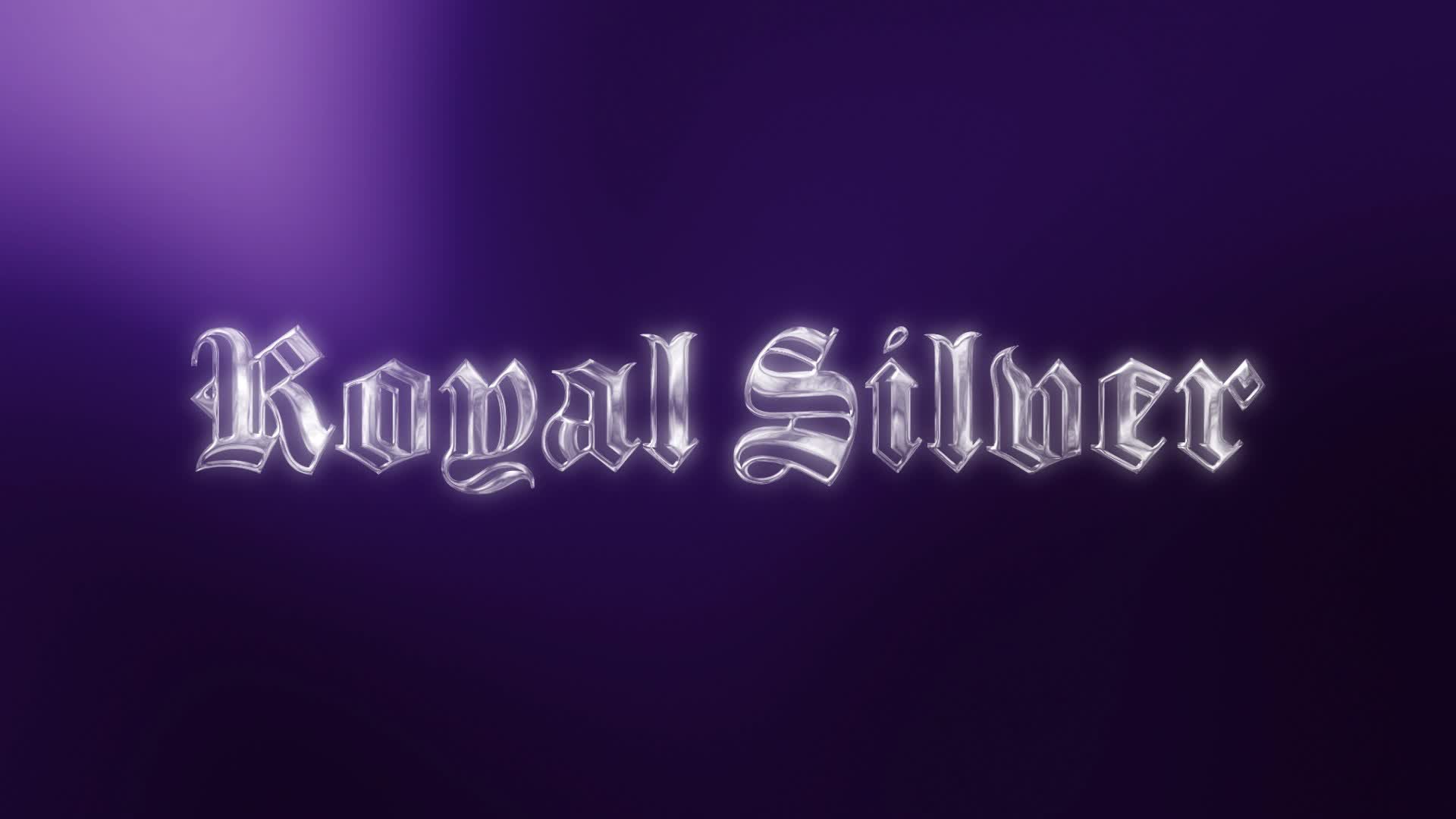 Silver Glowing Metal Shine Title