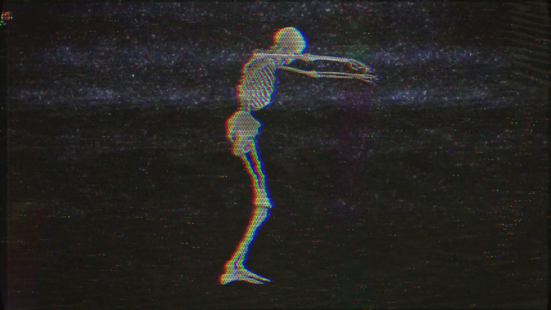 Skeleton Zombie Old VHS Footage