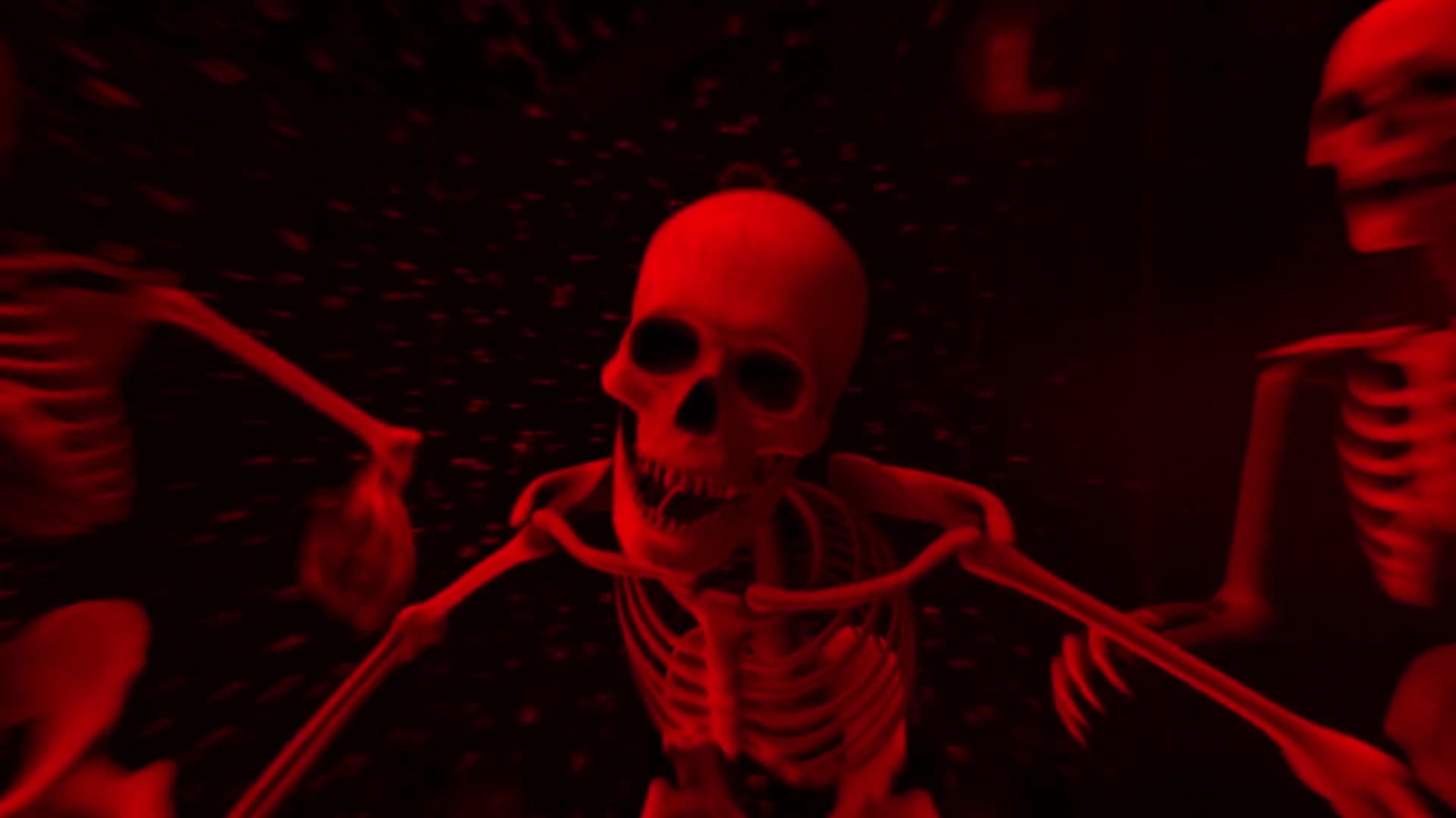 Skeletons Scream At Camera Loop