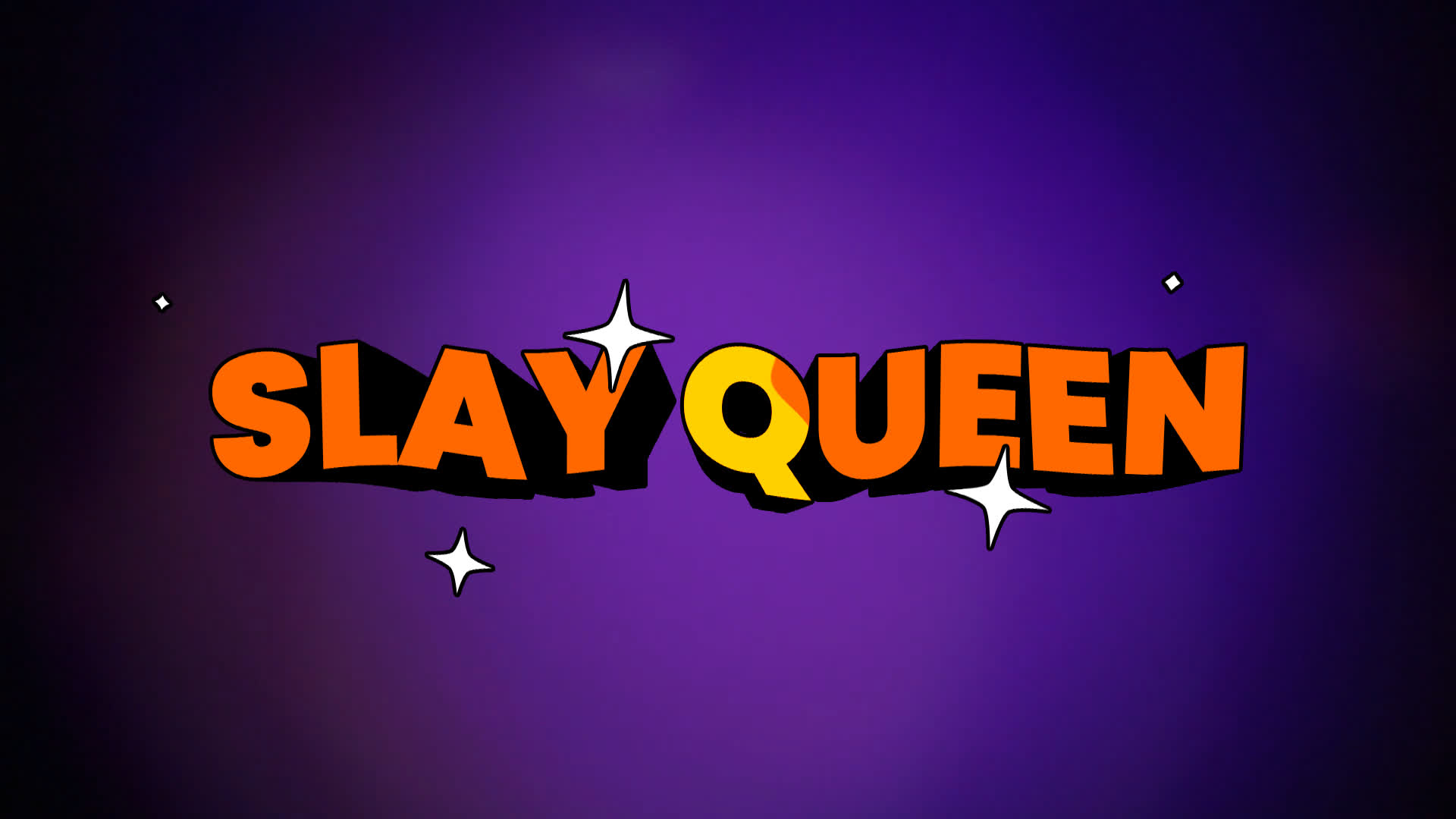 Slay Queen - 3D Cartoon Text