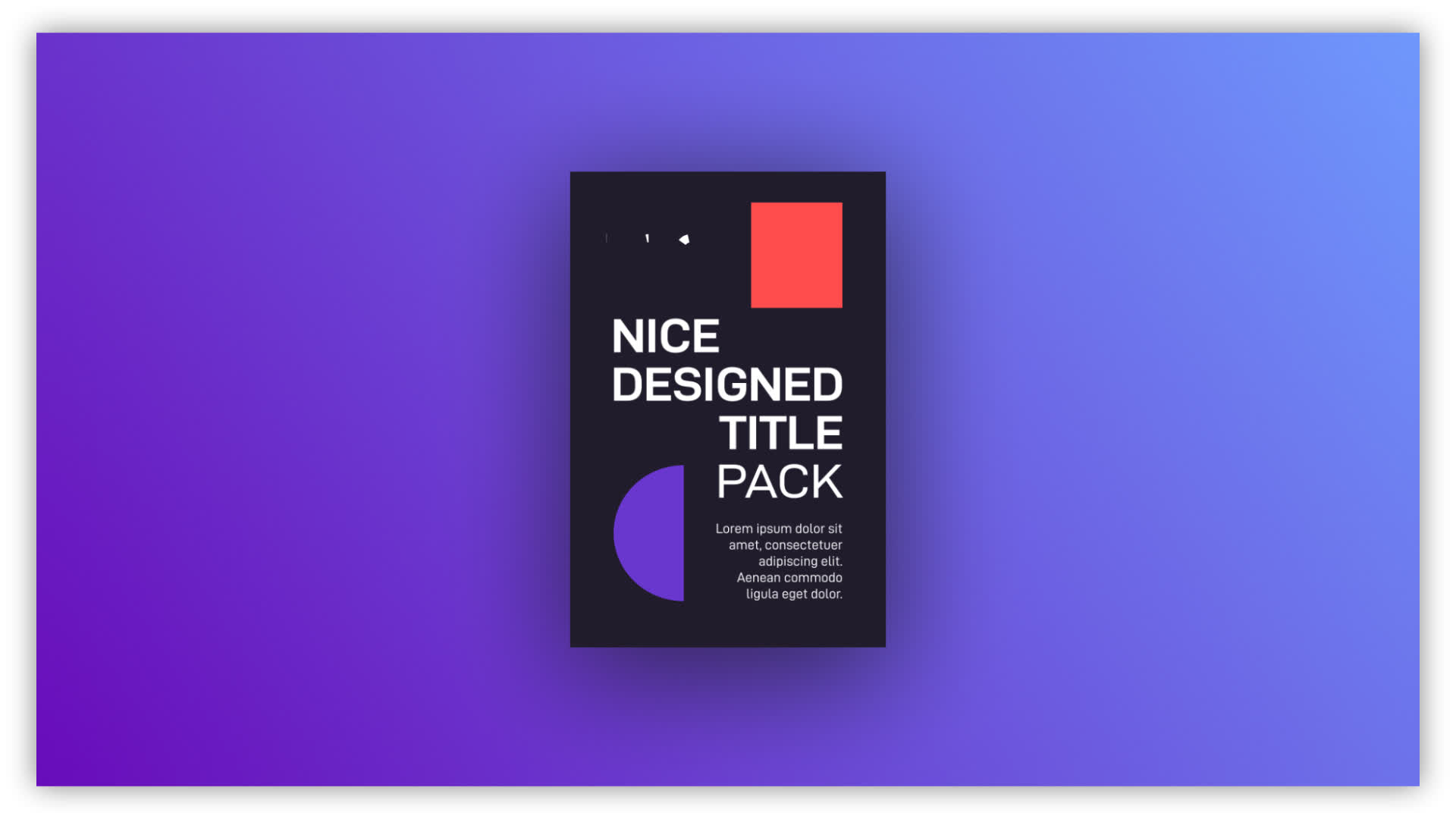 Sleek Typography Titles