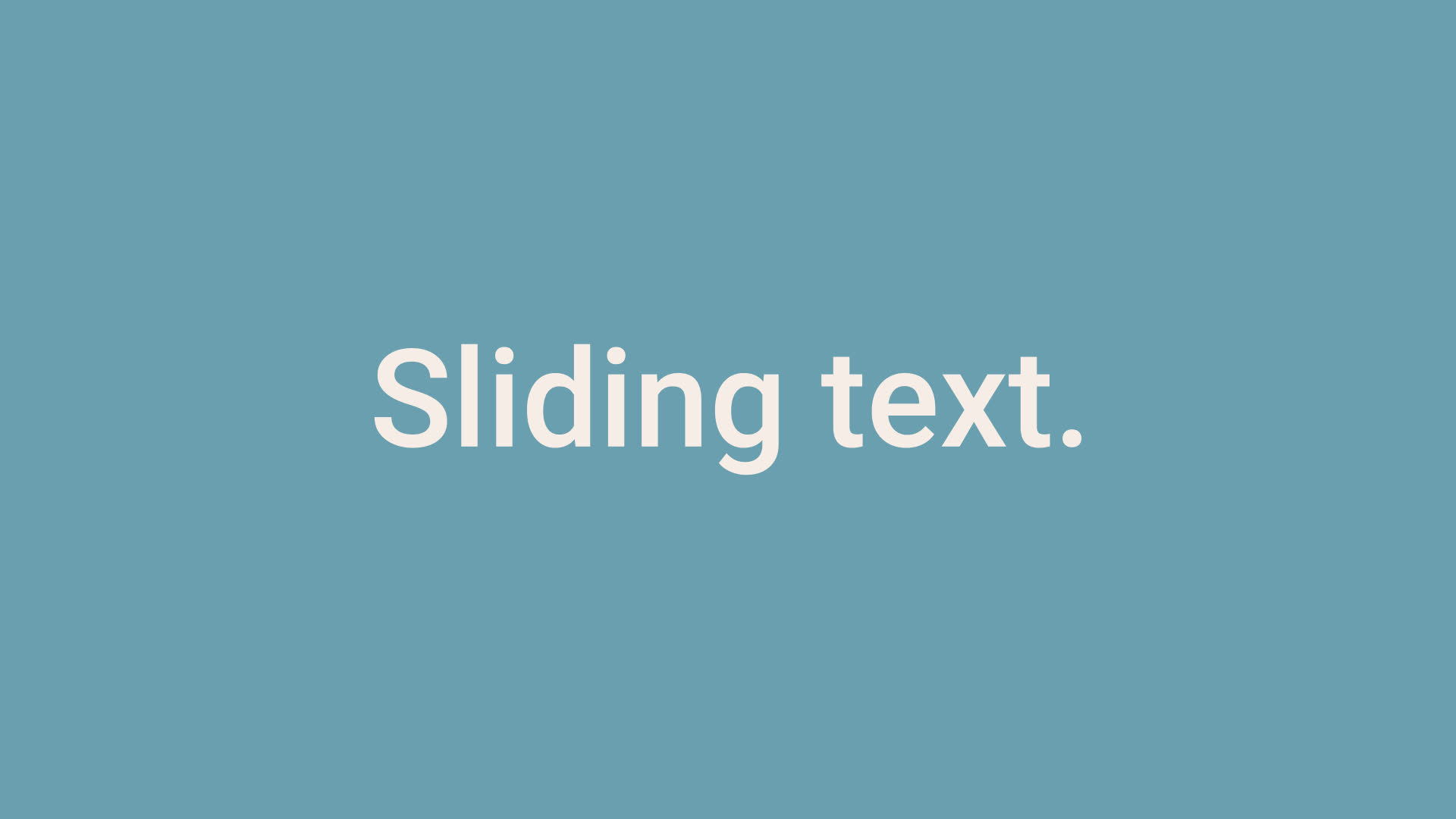 Sliding Text