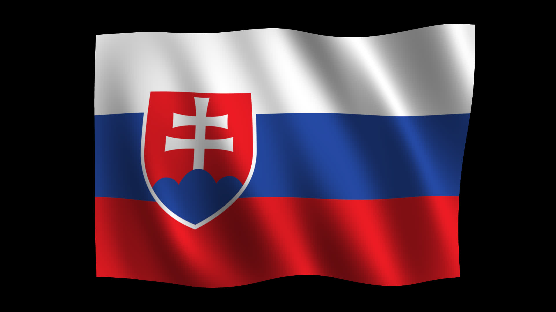 Slovakia Flag Waving Animation
