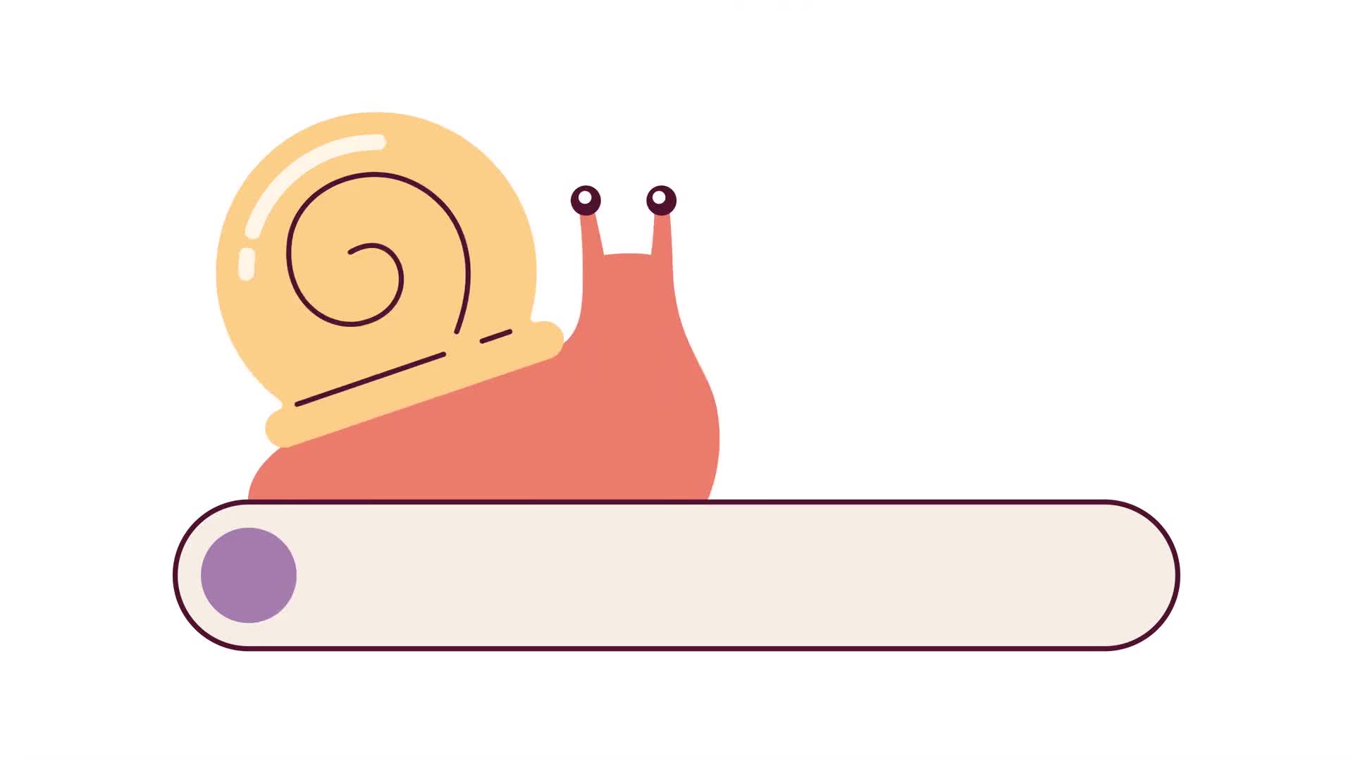 Slow Snail Crawling Loading Bar