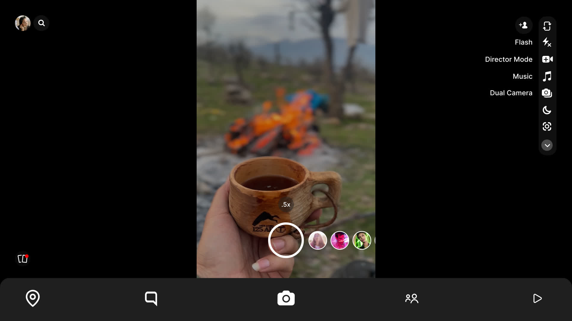 Snapchat Taking Photo Screen