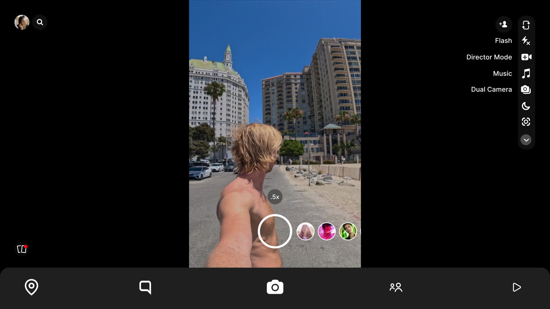 Snapchat Video Recording Screen