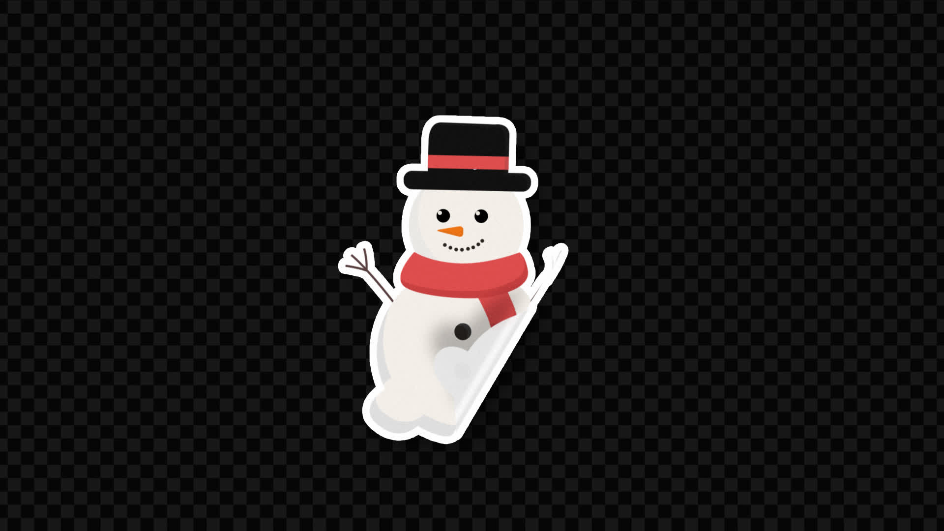 Snowman Christmas Sticker on Alpha