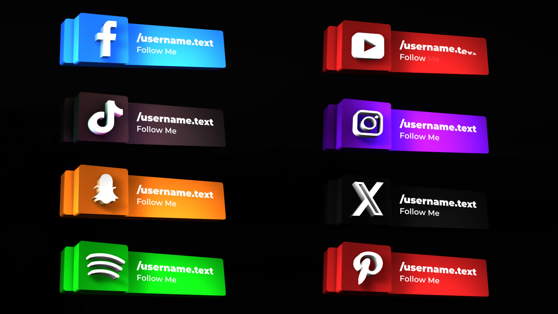 Social Media Lowerthirds Pack