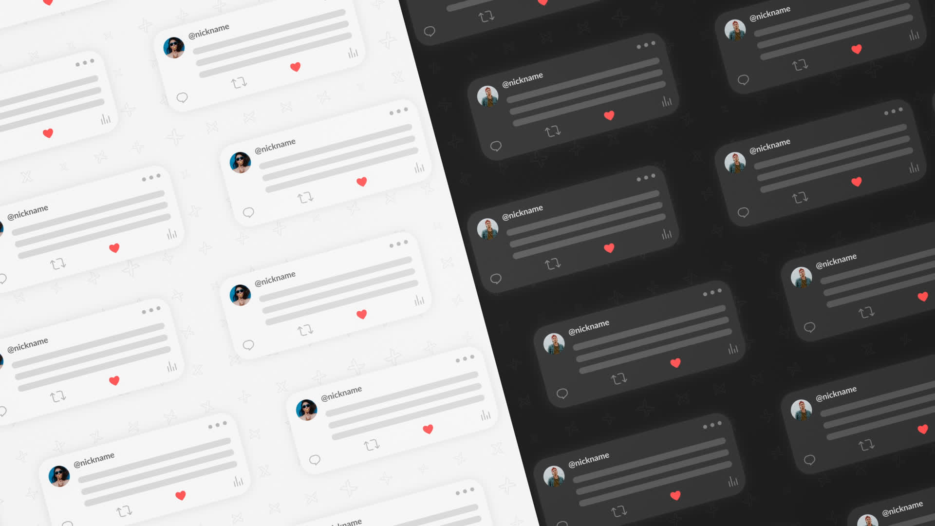 Social Media X Logo Intro