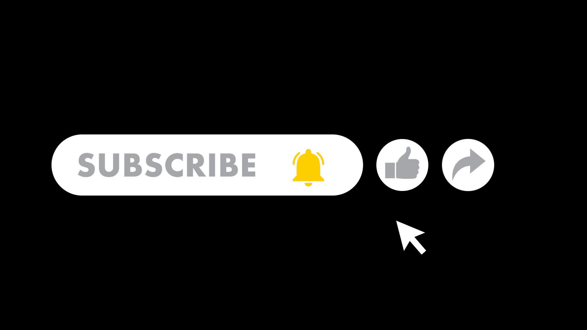 Social Video Subscribe Button With Bell - Style 1