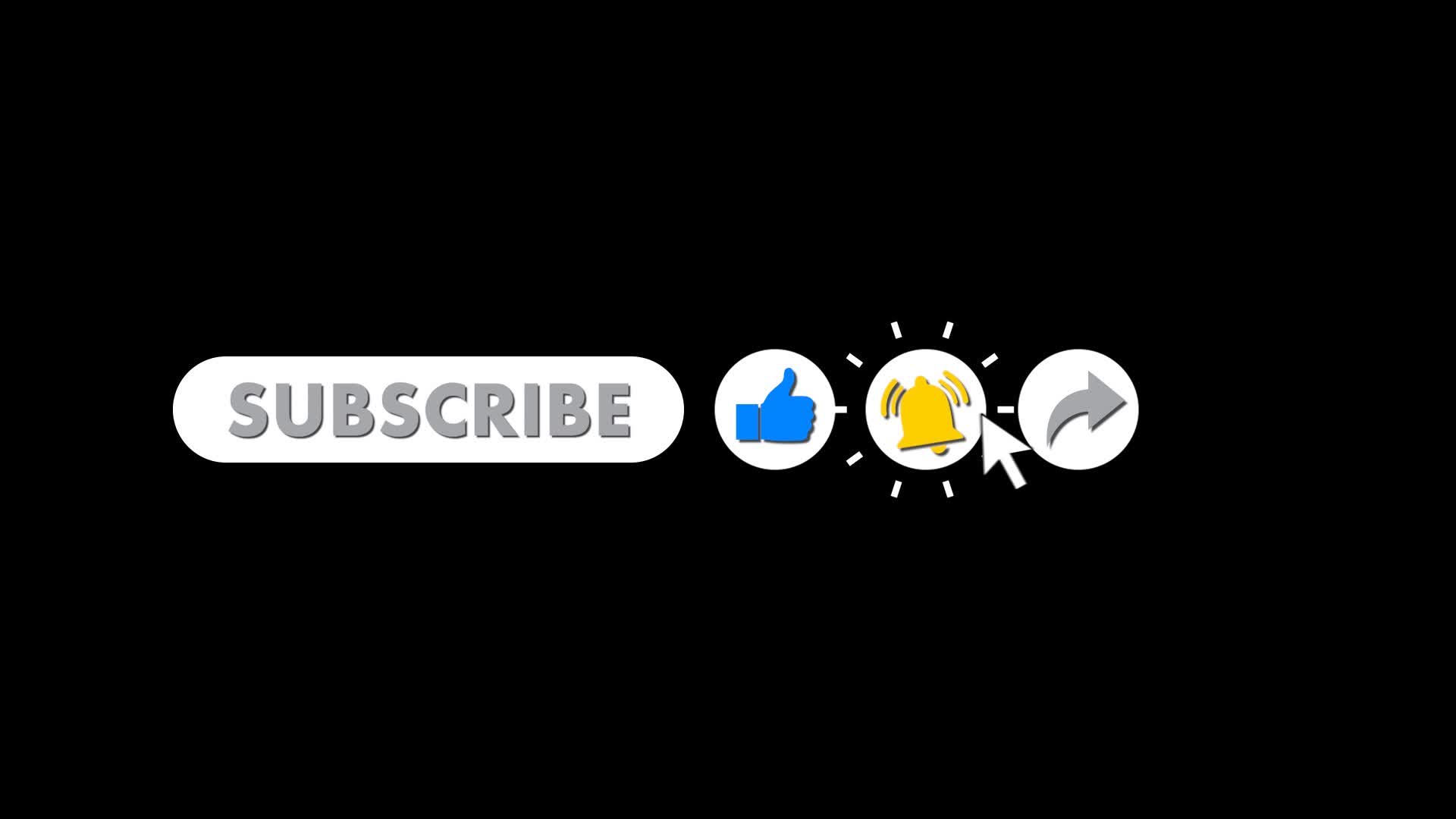 Social Video Subscribe Button With Bell - Style 2