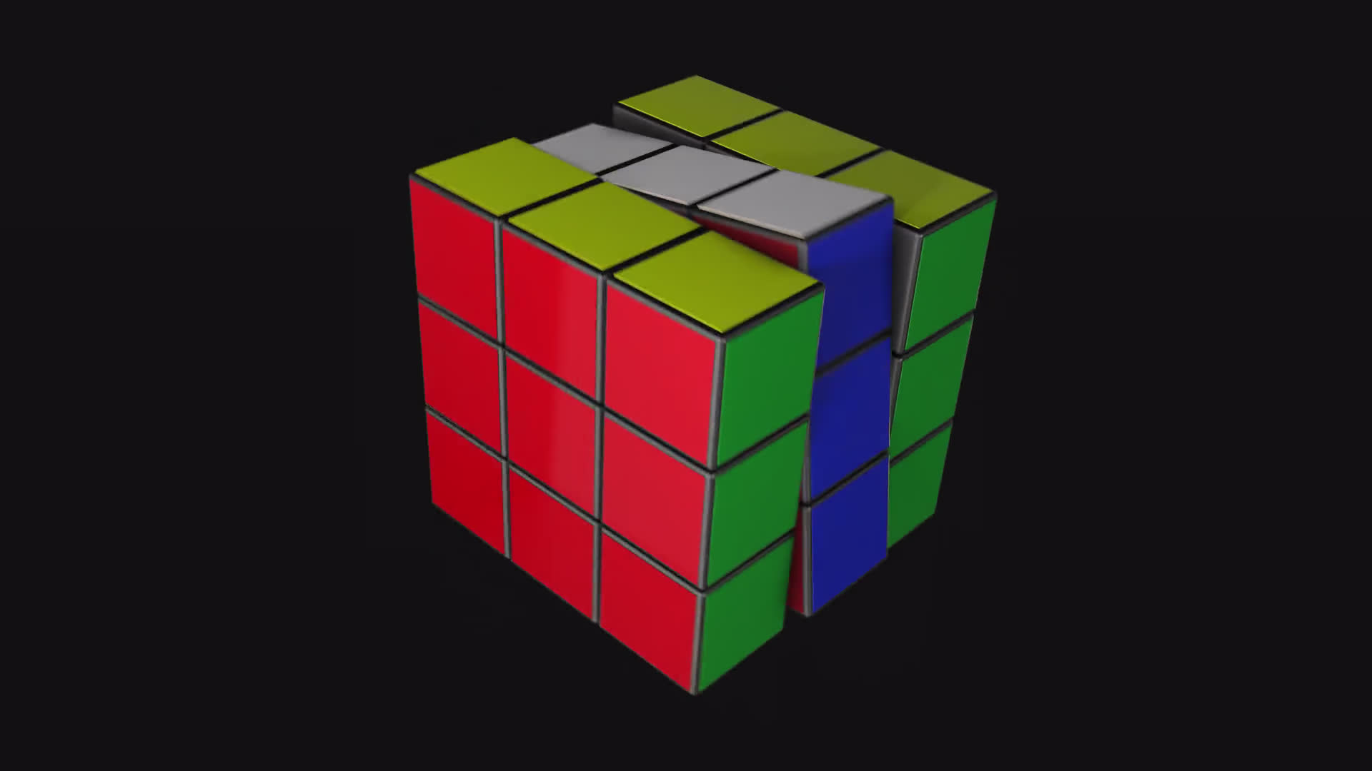 Solved Rubik’s Cube Spin