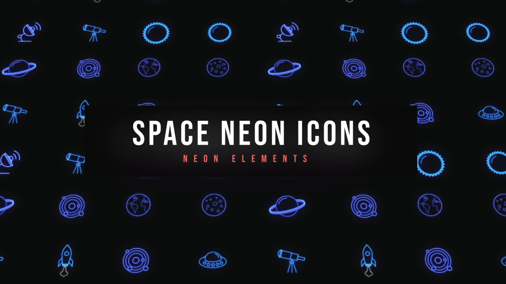 Space Neon Icons