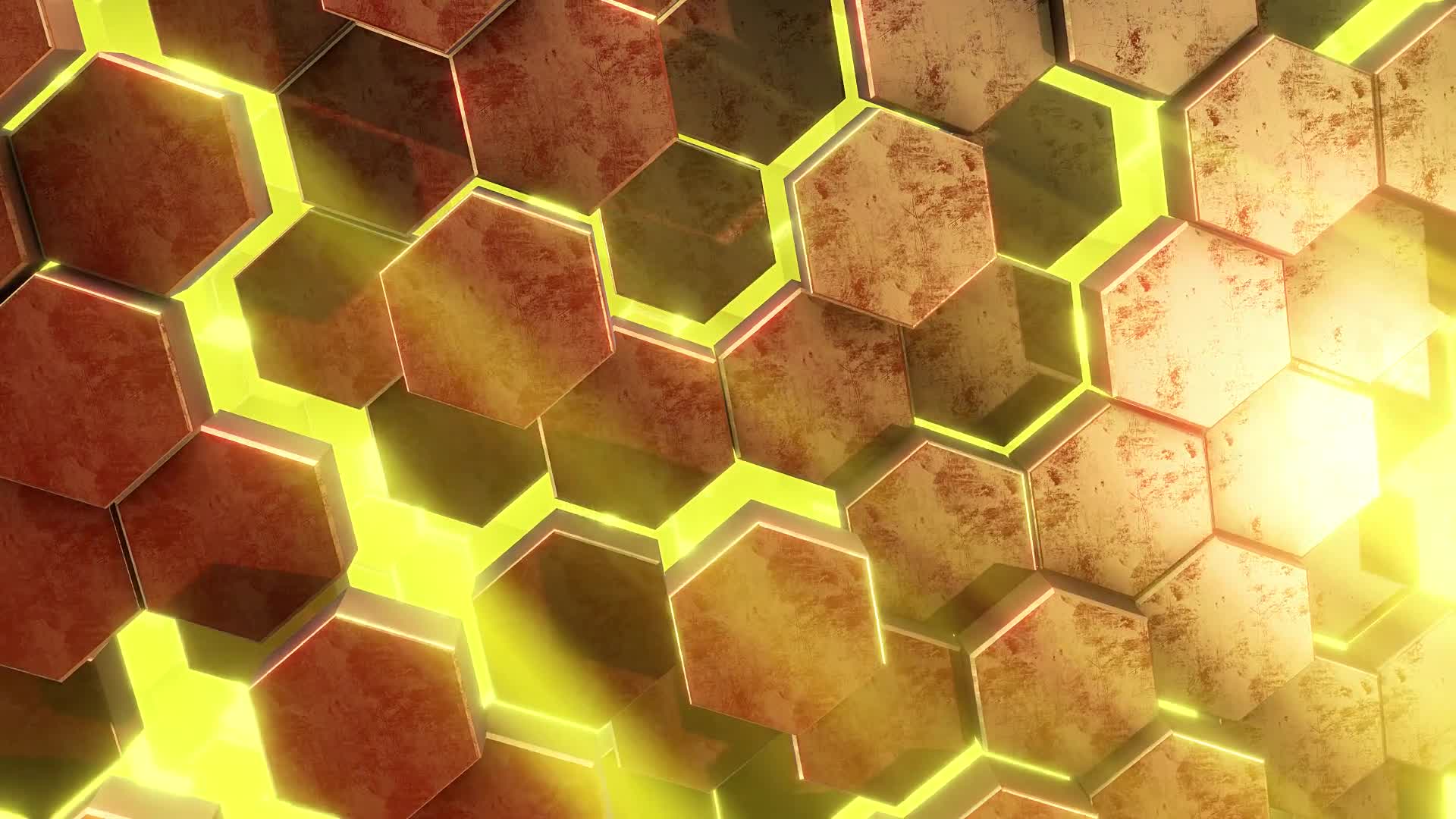 Sparkling Gold Hex Background