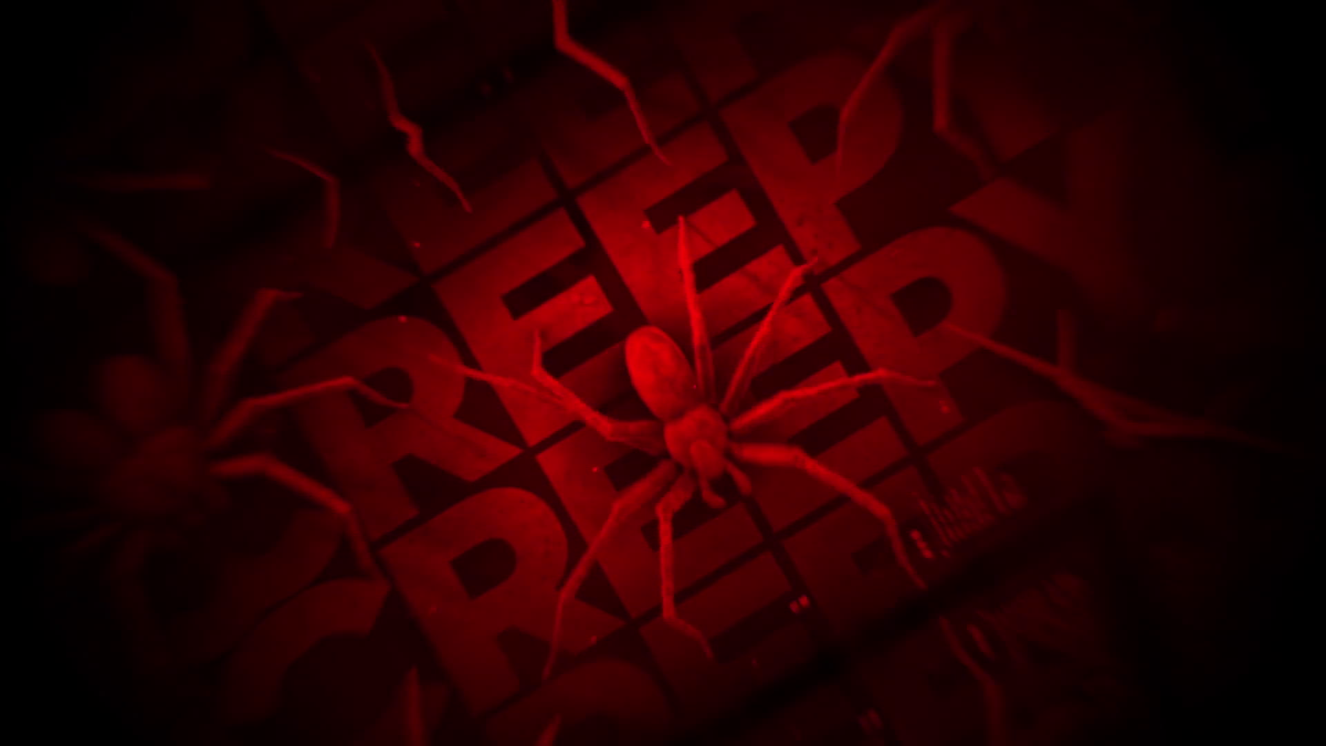 Spiders Creepy Text Background