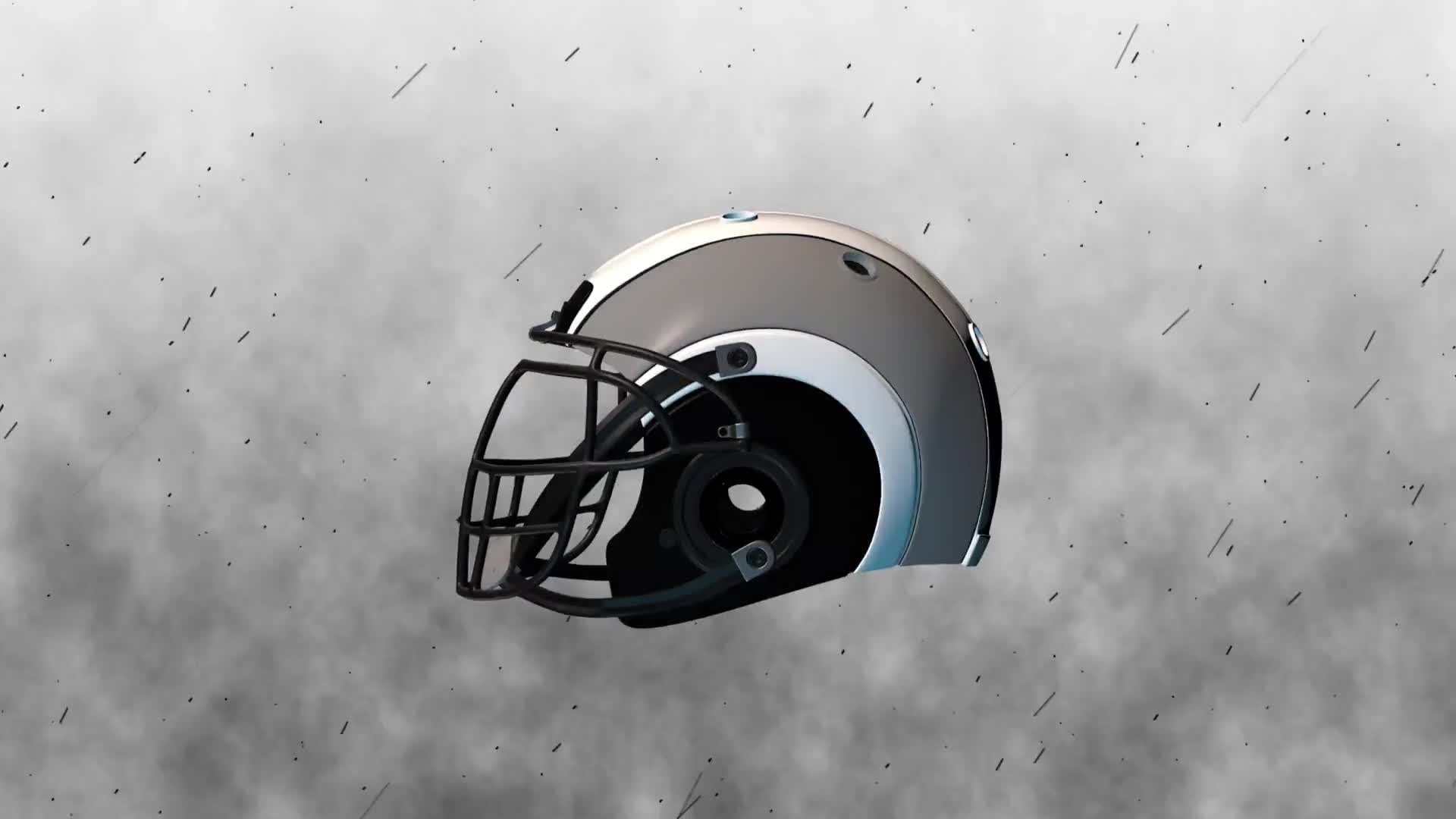 Spinning American Football Helmet