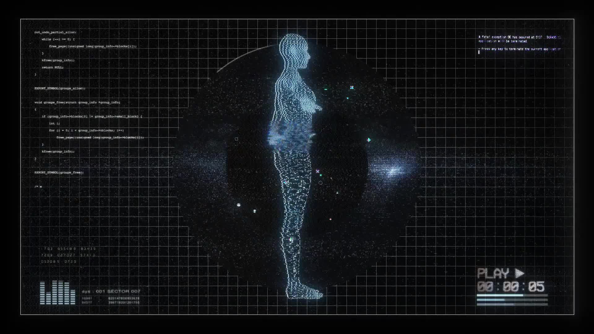 Spinning Female Anatomy Digital Screen