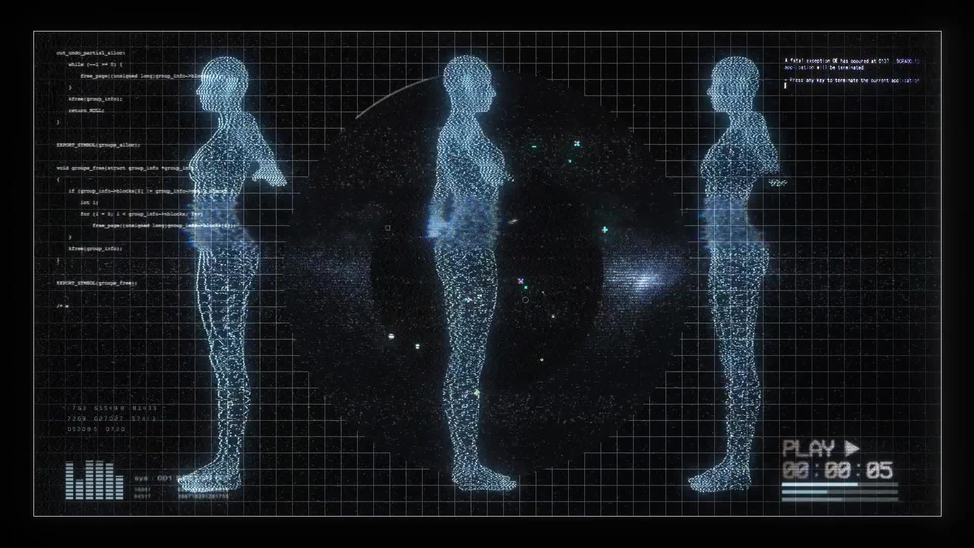 Spinning Female Figures Digital Screen