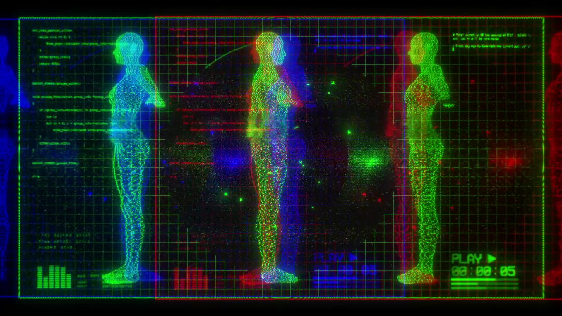 Spinning Females Anatomy RGB Digital Screen