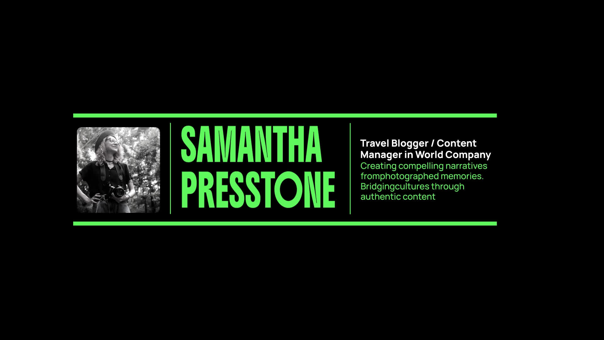 Split Frame Artist Showcase Title Animation