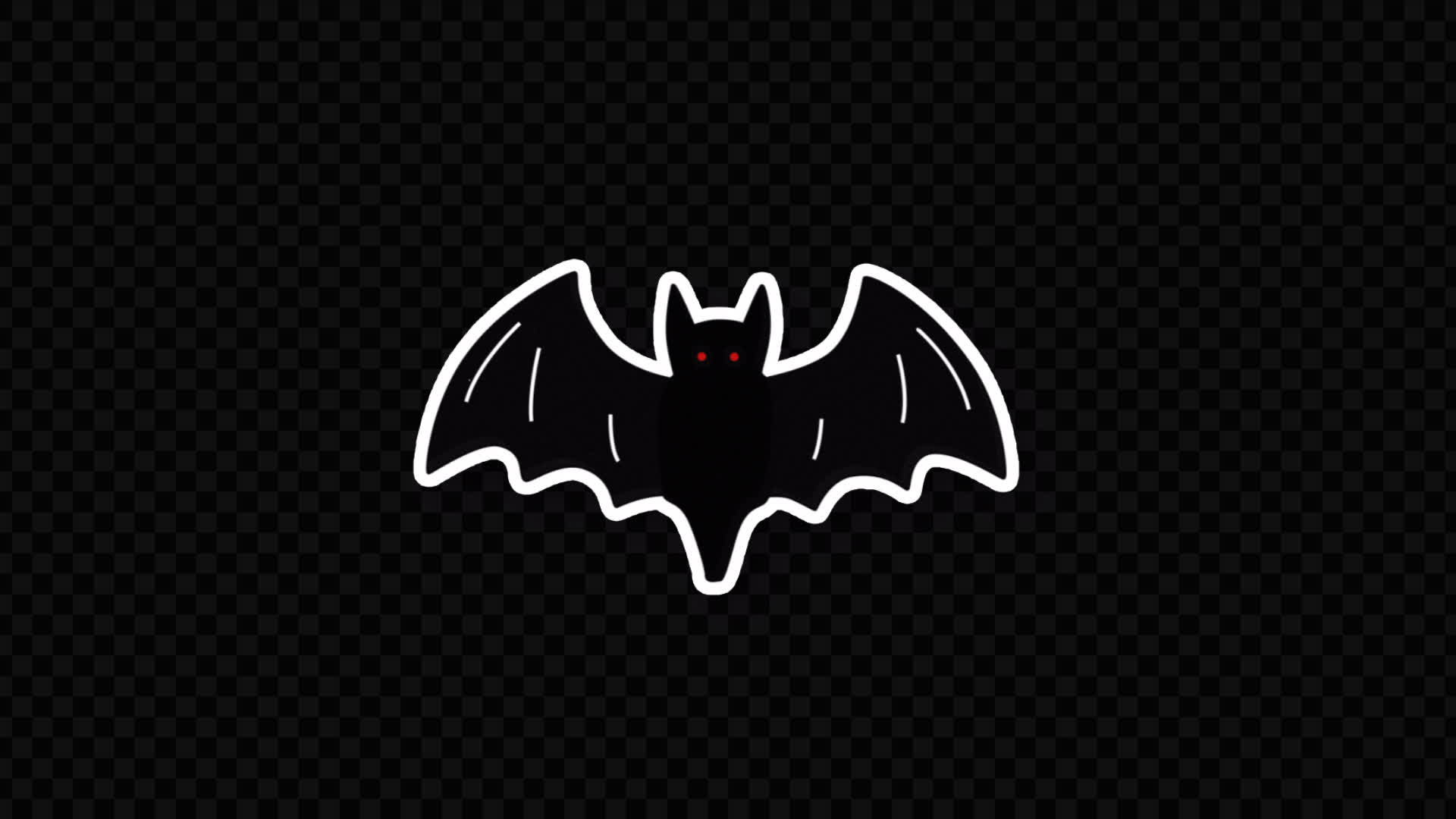 Spooky Bat Sticker on Alpha