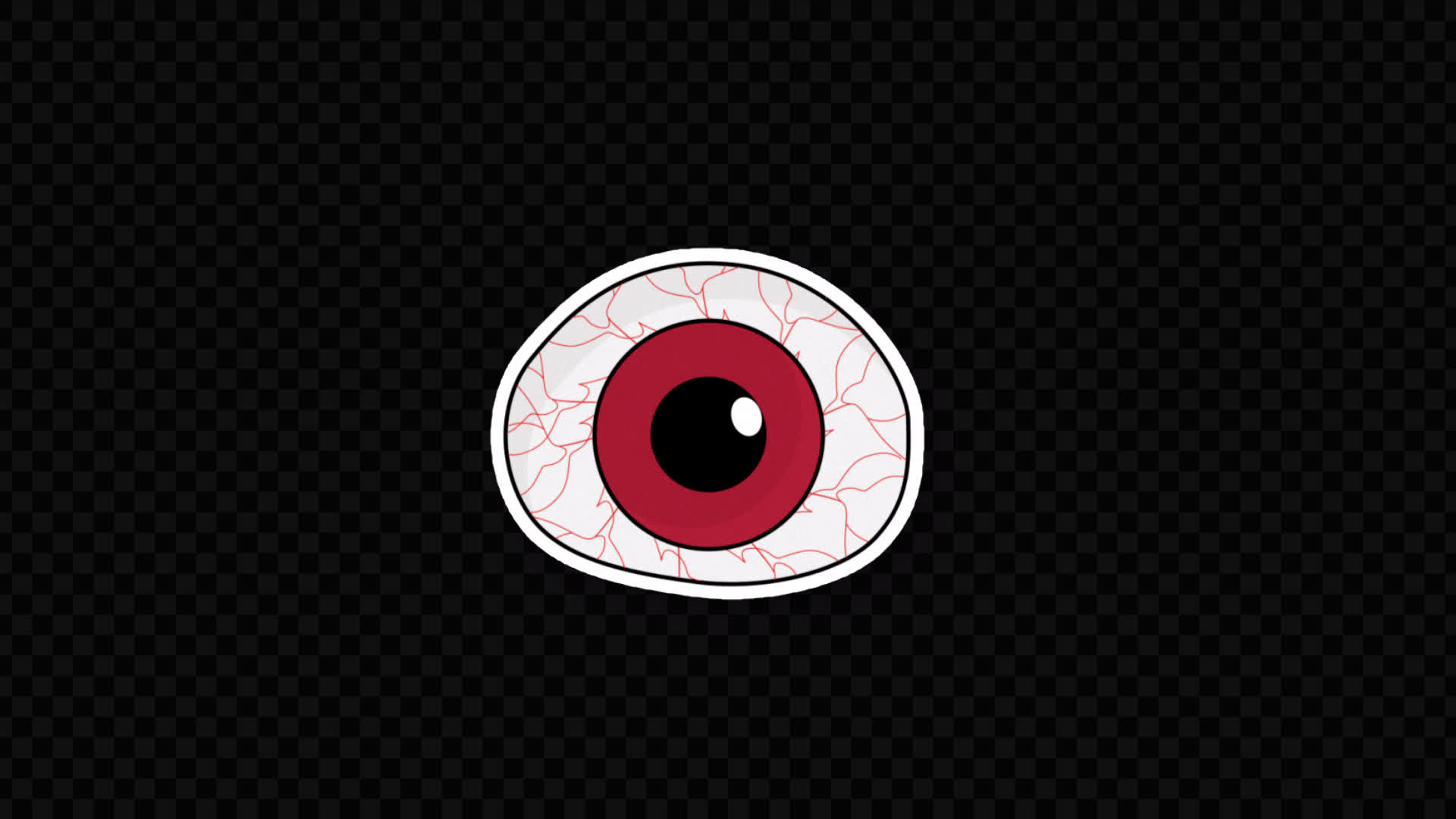 Spooky Eye Sticker on Alpha
