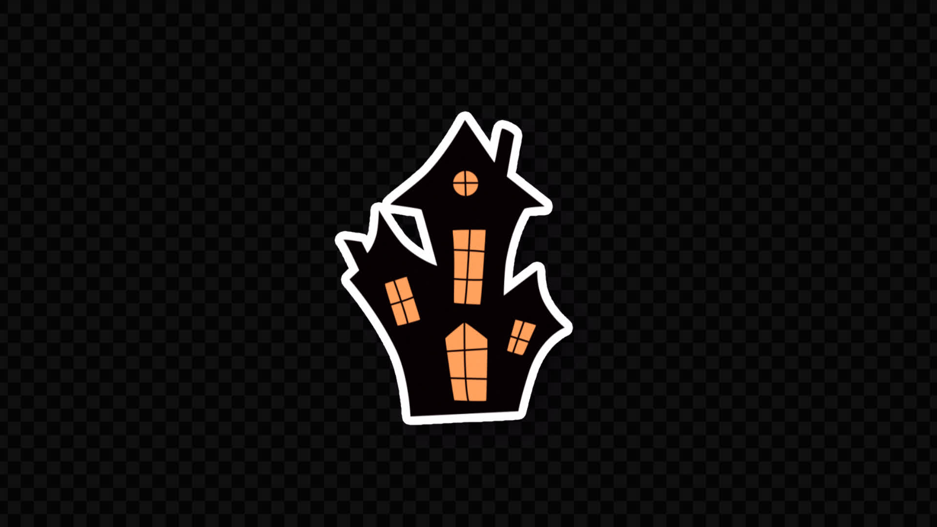 Spooky House Sticker on Alpha