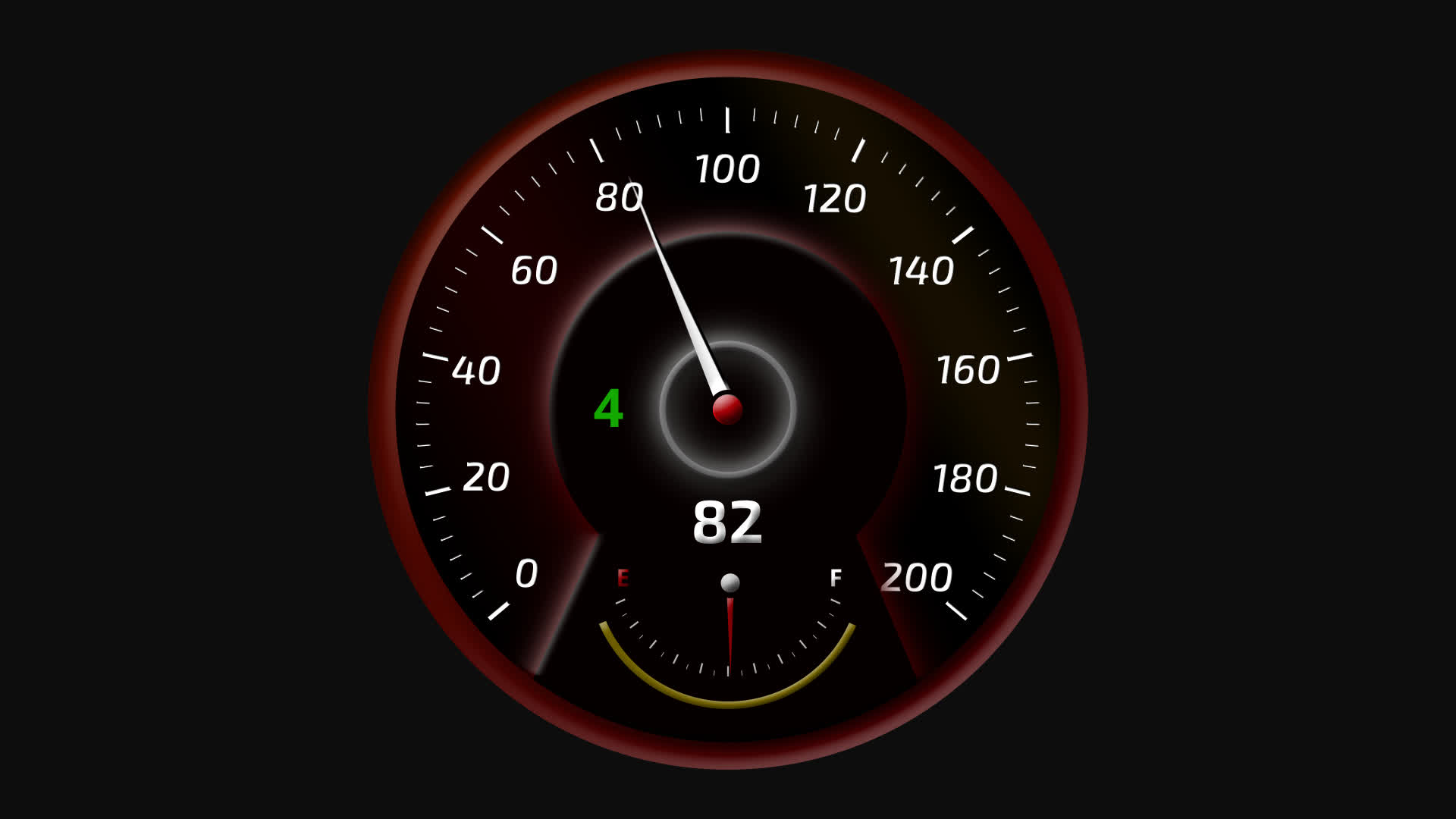 Sports Bike Dashboard Analog Speedometer