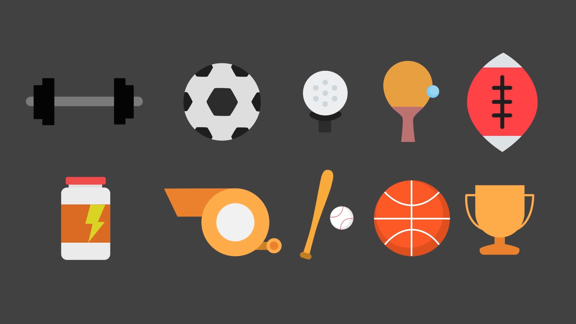 Sports Items Icons Pack