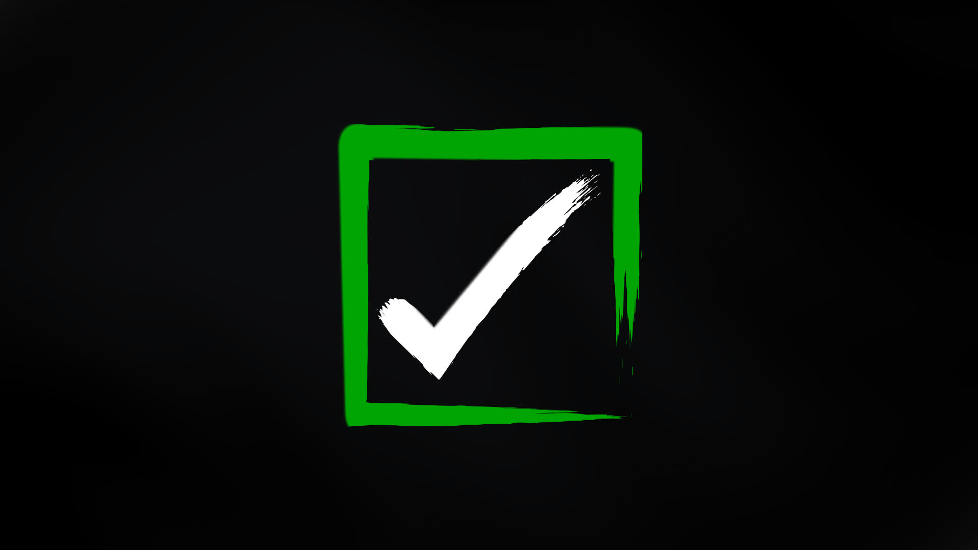 Square Brush Stroke With Tick Mark Animation