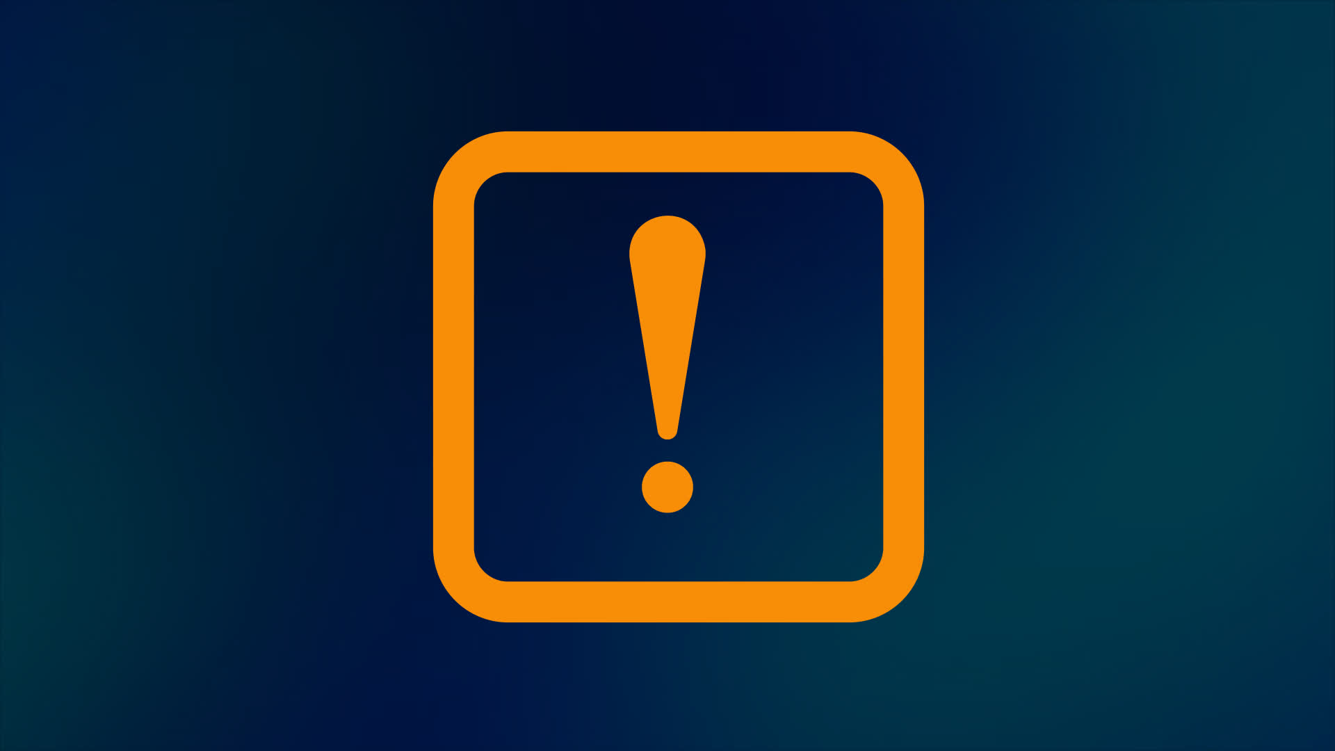 Square Outline Exclamation Mark Icon