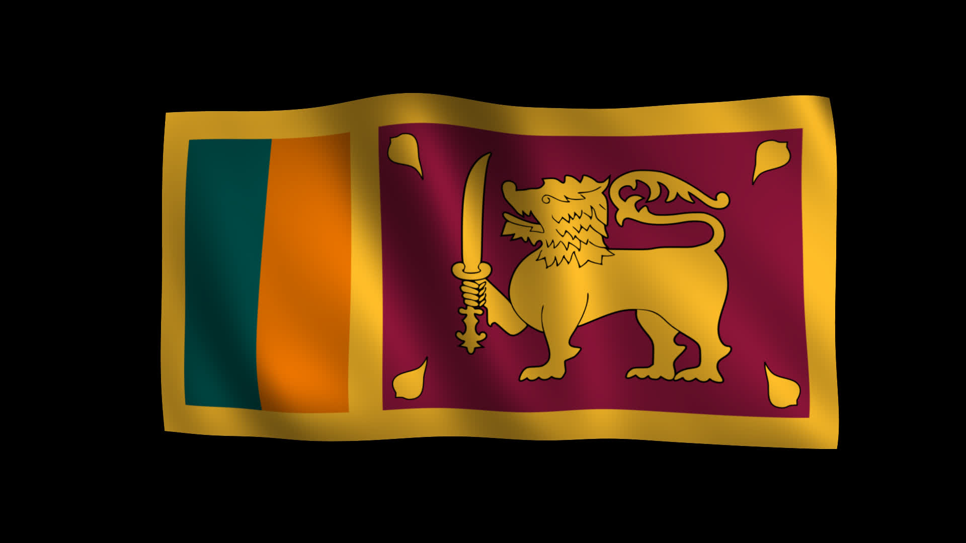 Sri Lanka Flag Smooth Waving
