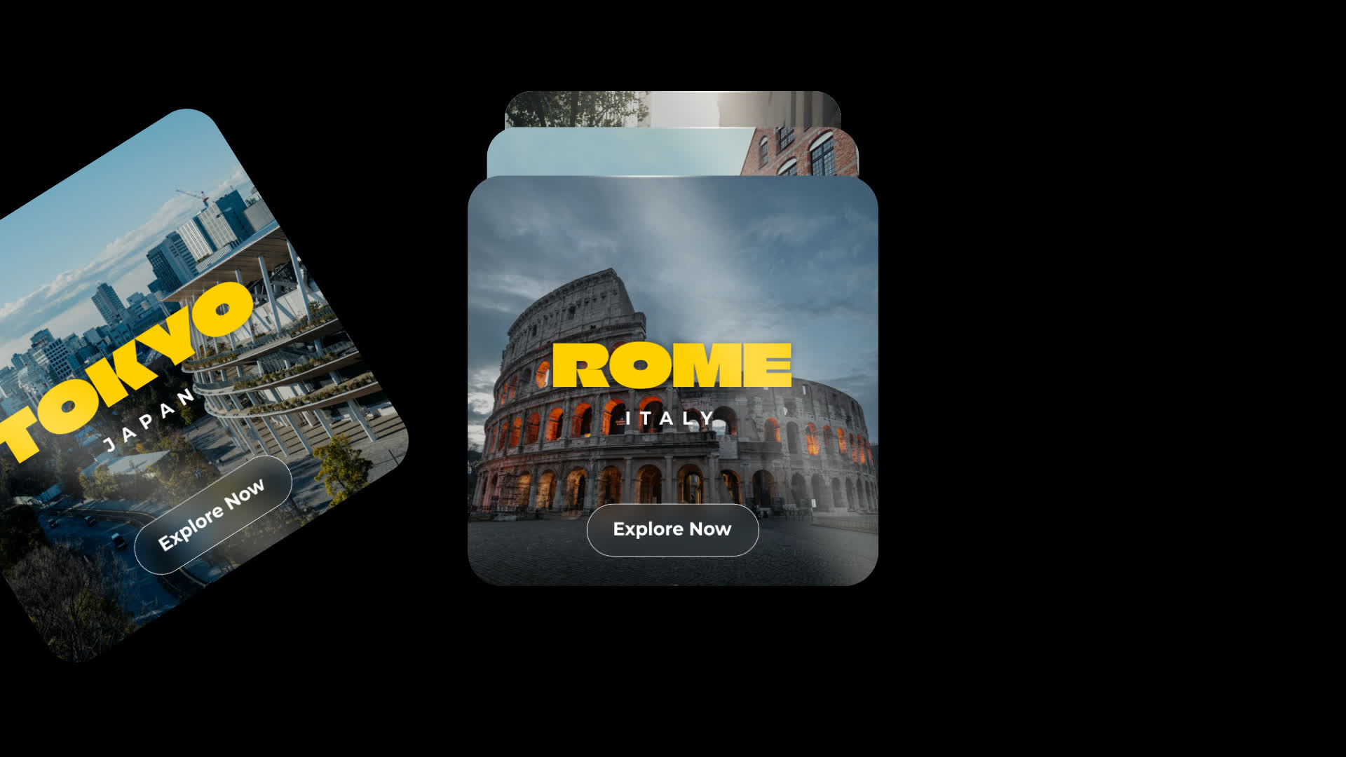 Stacked Card Swipe Animation