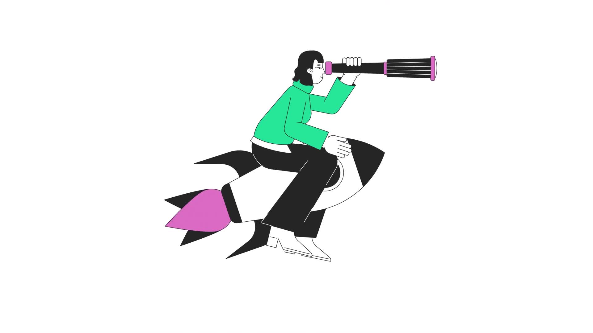 Startup Launch Line 2D Animation