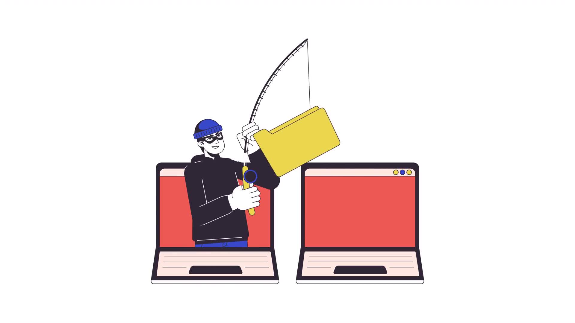 Stealing personal information line  animation