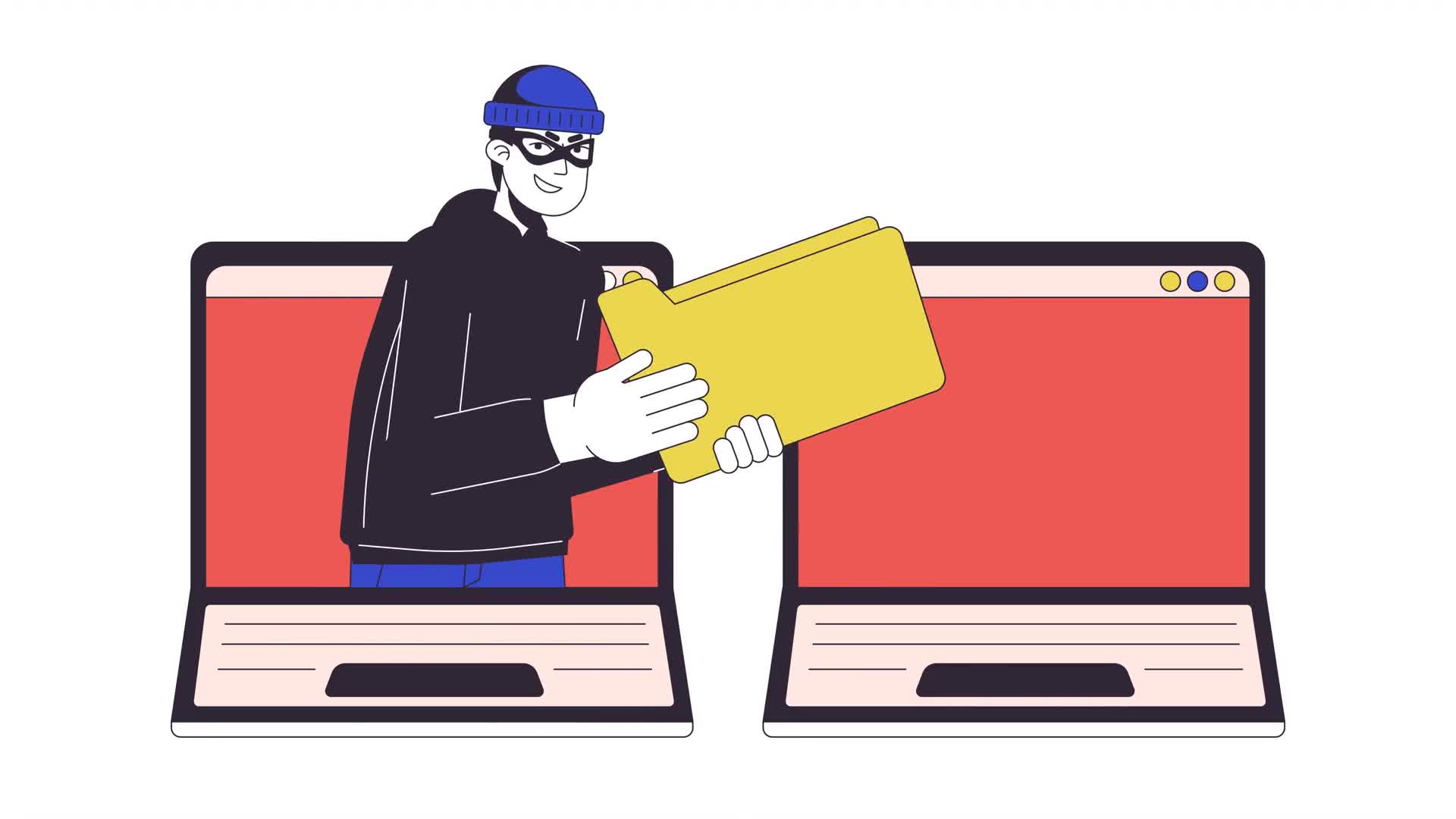 Stealing personal information line animation