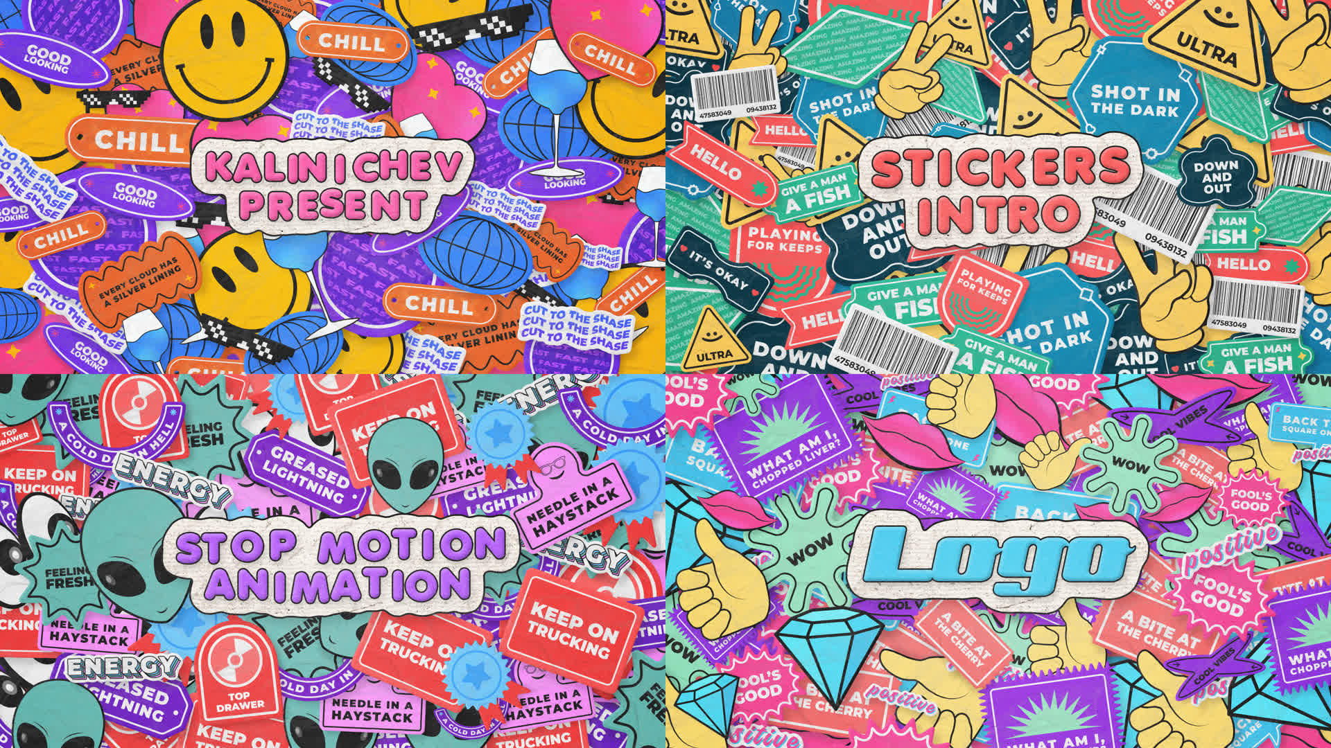 Stickers Abstract Logo Intro