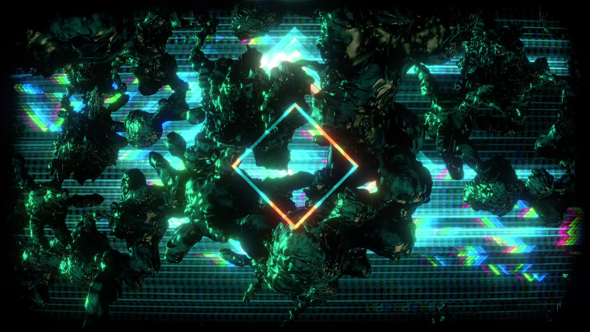 Strange Cellular Biology Data Glitch Screen