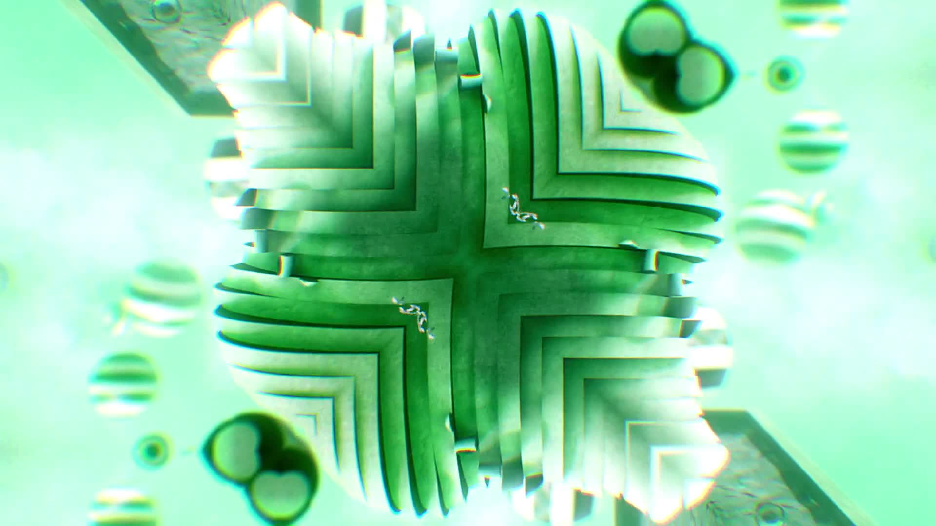 Strange Merged Heads Kaleidoscopic Sculpture