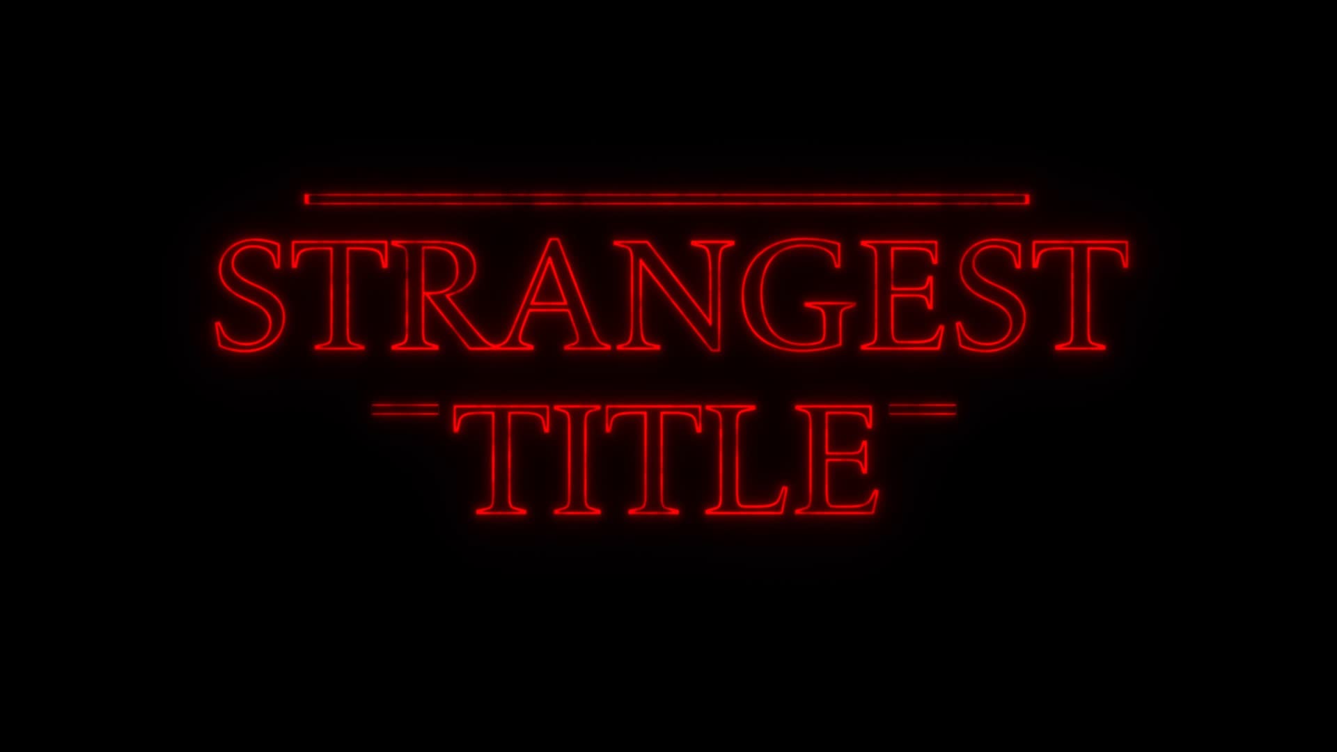 Strangest Title Horror Title Intro