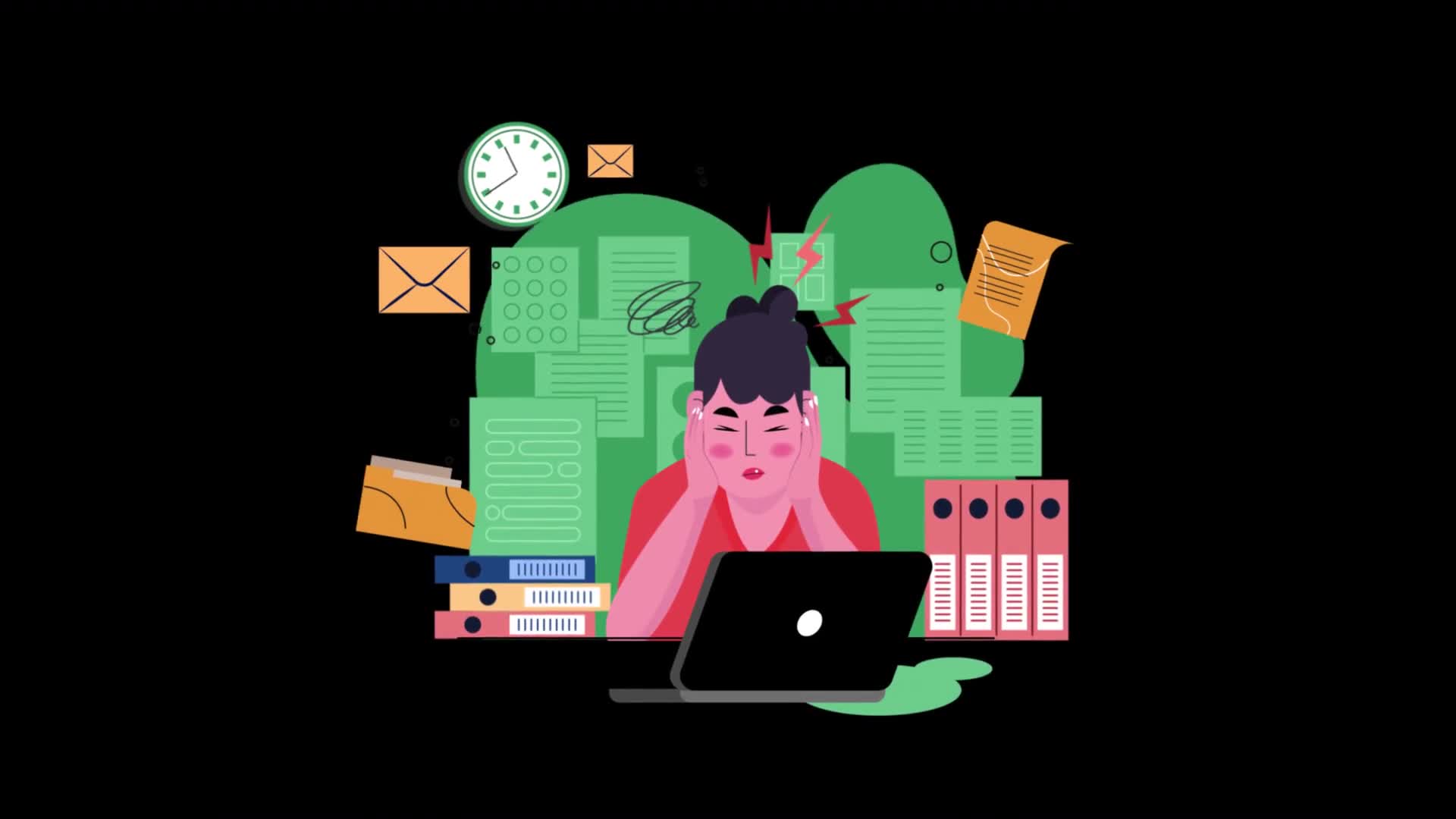 Stressed Woman Working On A Laptop On Alpha