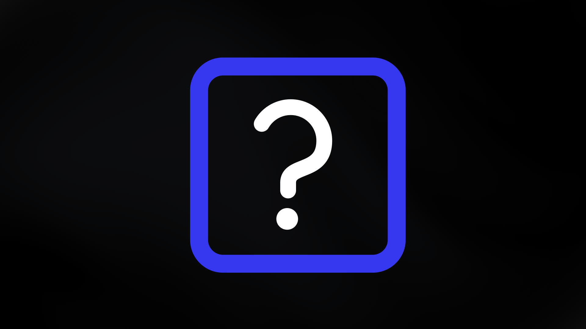 Stroked Rounded Square With Question Mark Animation