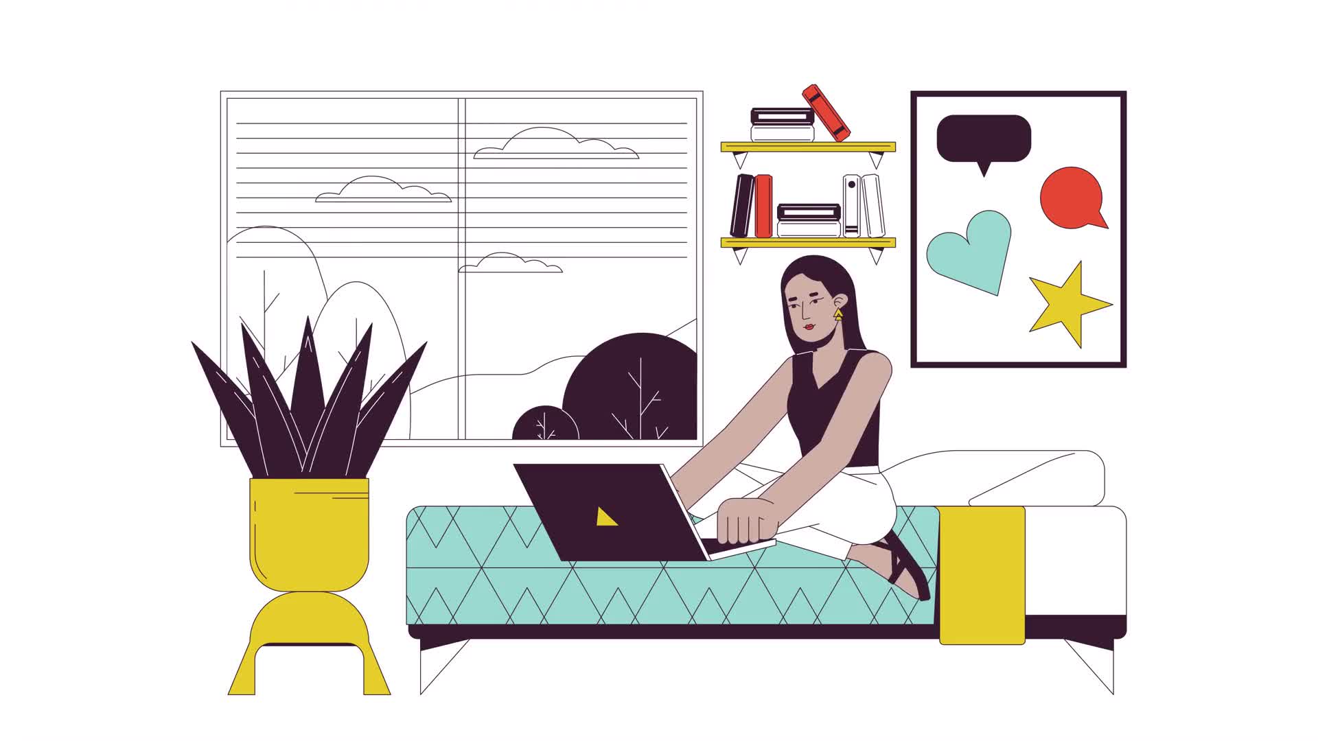 Student Studying In Bedroom