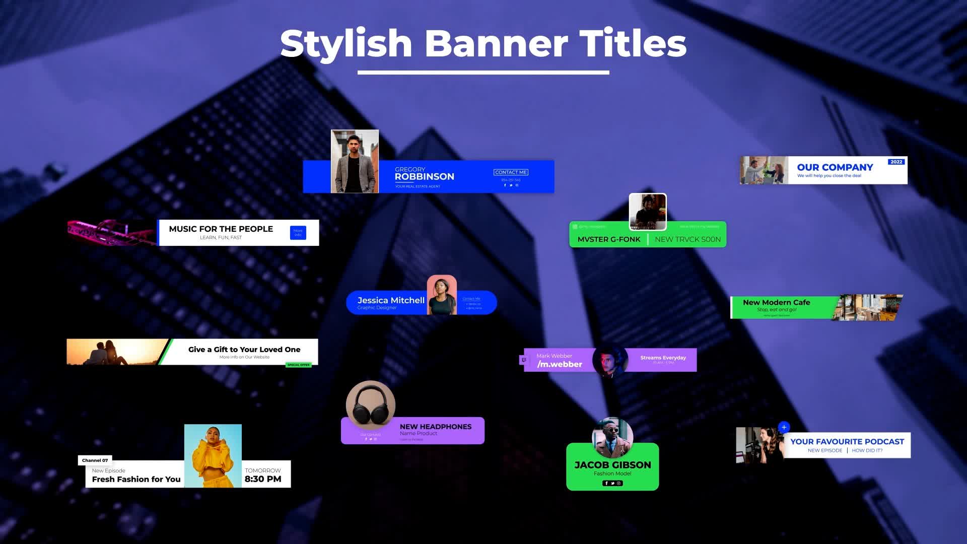 Stylish Banner Titles