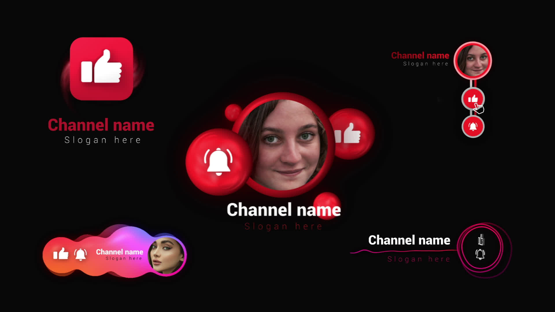 Subscribe Buttons Pack