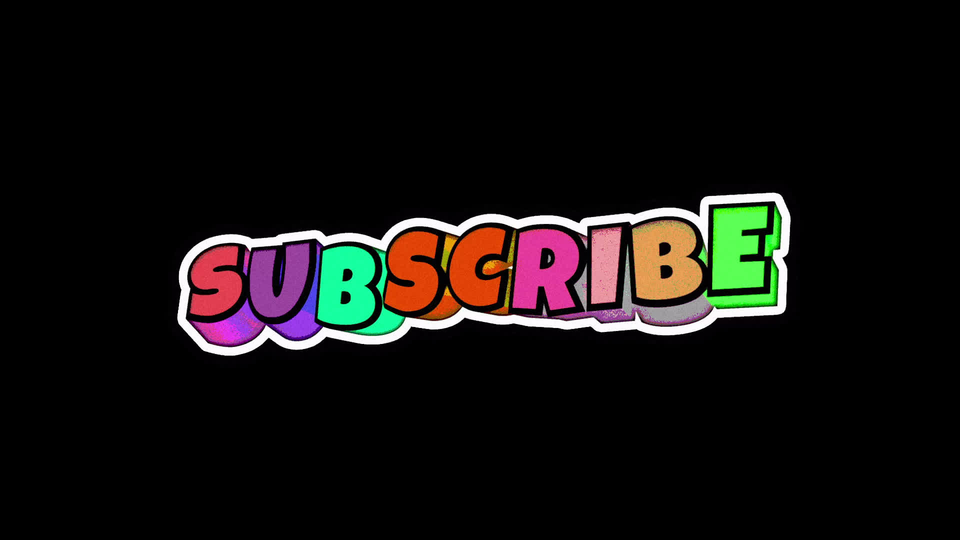 Subscribe Colorful Title on Alpha