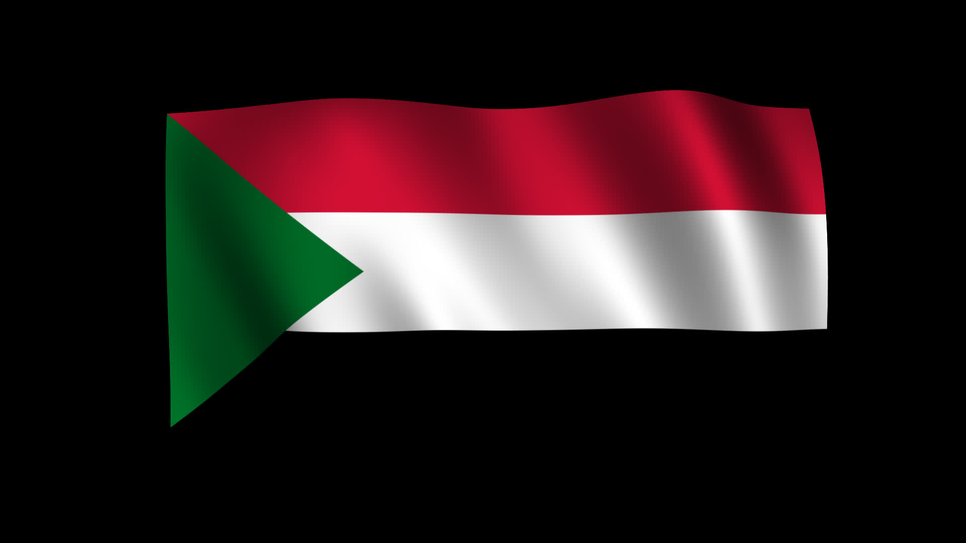 Sudan Flag Waving Animation