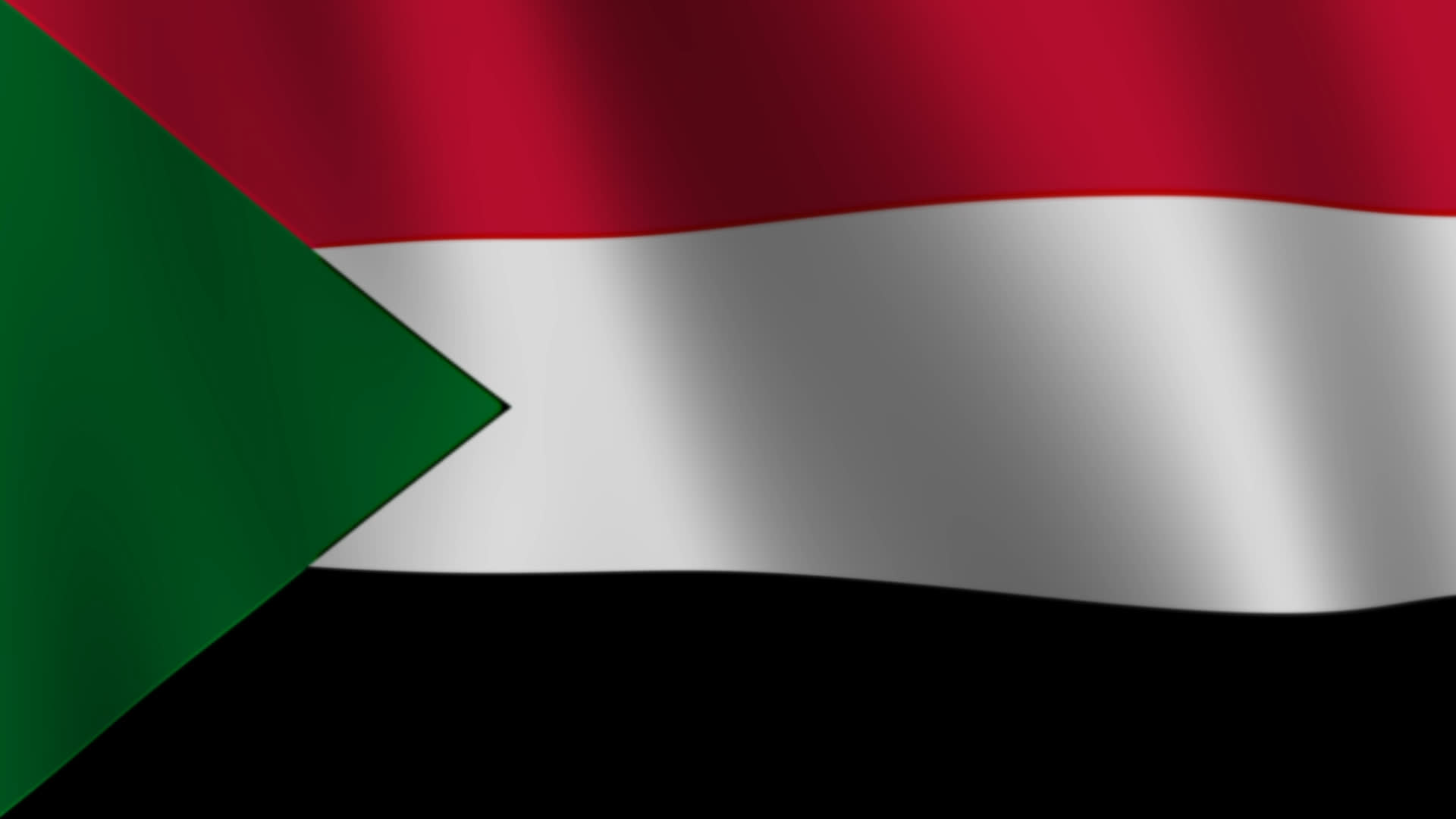 Sudan National Flag Waving