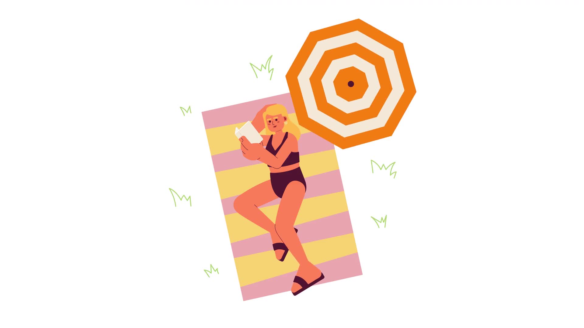 Sunbathing In Summer Character On Alpha